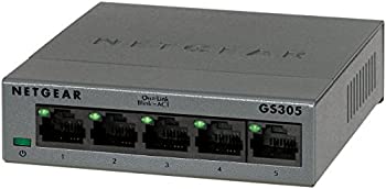 【中古】NETGEAR スイッチングハブ ギガビット 5ポート ファンレス 省電力設計 GS305-100JPS