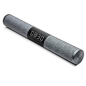 中古 ブルートゥーススピーカー目覚まし時計時計表示ブルートゥーススピーカー内蔵マイク音声プロンプト簡単に使用するラジオへ