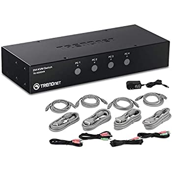 【中古】(非常に良い)TrendNET 4-port DVI KVM Switch Kit