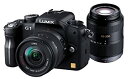 【中古】(非常に良い)パナソニック デジタル一眼カメラ LUMIX (ルミックス) G1 Wレンズキット コンフォートブラック DMC-G1W-K