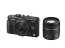 【中古】(非常に良い)パナソニック ミラーレス一眼カメラ ルミックス GX1 ダブルズームレンズキット パンケーキレンズ/標準ズームレンズ付属 エスプリブラック...