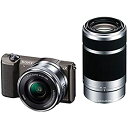 【中古】(非常に良い)ソニー ミラーレス一眼 α5100 ダブルズームキット E PZ 16-50mm F3.5-5.6 OSS E 55-210mm F4.5-6.3 OSS ブラウン ILCE-5100Y-T