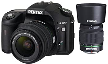 【中古】(非常に良い)PENTAX デジタル一眼レフカメラ K200D ダブルズームキット