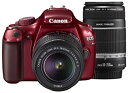 【中古】(非常に良い)Canon デジタル一眼レフカメラ EOS Kiss X50 ダブルズームキット EF-S18-55mm/EF-S55-250mm付属 レ...