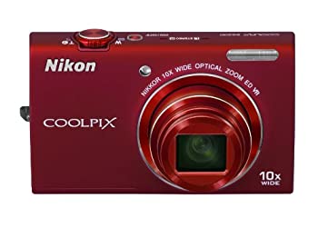 【中古】(非常に良い)Nikon デジタルカメラ COOLPIX (クールピクス) S6200 ブリリアントレッド S6200RD