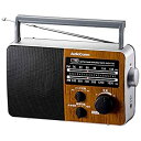 【中古】オーム電機 ポータブルラジオ 木目 07-7776