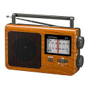 【中古】(非常に良い)OHM AudioComm AM/FMポータブルラジオ 木目調 RAD-T780Z-WK(2)