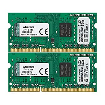【中古】(非常に良い)キングストン Kingston ノートPC用メモリ DDR3 1333 (PC3-10600) 4GBx2枚 CL9 1.5V Non-ECC SO-DIMM 204pin KVR13S9S8K2/8