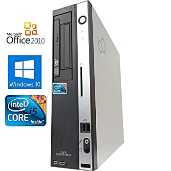 【中古】【Microsoft Office2010搭載】【Win 10搭載】富士通 D750/A/新世代Core i5 3.2GHz/メモリ8GB/HDD160GB/DVDスーパーマルチ/中古デスクトップパソ