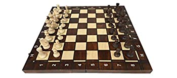 【中古】世界最高峰のハンドメイド チェスセット Wegiel Chess Tournament No.4 バックギャモン チェッカー（トーナメント No.4）日本正規品