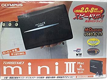 【中古】OLYMPUS オリンパス USB2.0接続 640MB MOドライブ Turbo MO Mini lll MO643U5B ブラック Mac Winセット