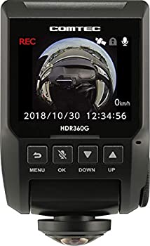【中古】コムテック 360度全方向対応ドライブレコーダー HDR360G 340万画素 ノイズ対応 夜間画像補正 LED信号対応 専用microSD(16GB)付Gセンサー GPS 12/
