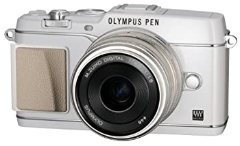 š(ɤ)OLYMPUS ߥ顼쥹 PEN E-P5 17mm F1.8 󥺥å(ӥ塼ե VF-4å) ۥ磻 E-P5 17mm F1.8 LKIT WHT