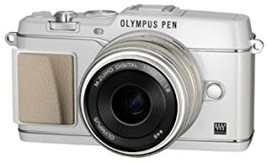 šOLYMPUS ߥ顼쥹 PEN E-P5 17mm F1.8 󥺥å(ӥ塼ե VF-4å) ۥ磻 E-P5 17mm F1.8 LKIT WHT