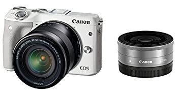 š(ɤ)Canon ߥ顼쥹㥫 EOS M3 ֥󥺥å(ۥ磻) EF-M18-55mm F3.5-5....