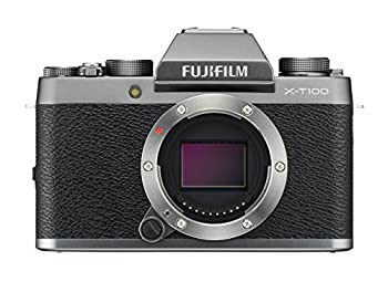 【中古】FUJIFILM ミラーレス一眼 X-T100ダークシルバー X-T100-DS ボディ