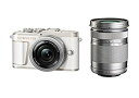 【中古】(非常に良い)OLYMPUS ミラーレス一眼カメラ PEN E-PL10 EZダブルズームキット ホワイト