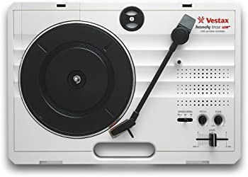 【中古】Vestax ポータブルターンテーブル handytrax USB WHITE ホワイト USB出力機能 スピーカー内蔵