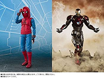 【中古】(未使用・未開封品)S.H.Figuartsスパイダーマン（ホームカミング）ホームメイドスーツver.&アイアンマンマーク47