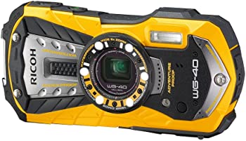 【中古】(非常に良い)RICOH 防水デジタルカメラ RICOH WG-40 イエロー 防水14m耐ショック1.6m耐寒-10度