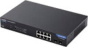【中古】エレコム スイッチングハブ 8ポート ギガビット PoE機能搭載 レイヤー2 耐熱50度 ループ防止機能 EHB-SG2B08-PL