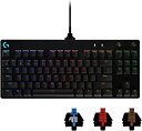 【中古】Logicool G ロジクール G PRO X ゲーミングキーボード テンキーレス 有線 GXスイッチ クリッキー 日本語配列 LIGHTSYNC RGB 着脱式ケーブル G-PK