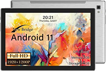ニュー ブリッジ タブレット 10.1インチ 最新Android11 解像度1920*1200 オクタコアプロセッサー メモリー3GB+内蔵ストレージ64GB Bluetooth GPS