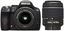 【中古】(非常に良い)RICOH デジタル一眼レフ PENTAX K-50 DAL18-55mmWR・DAL50-200mmWRダブルズームキット ブラック K...