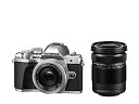 【中古】(非常に良い)OLYMPUS ミラーレス一眼カメラ OM-D E-M10 MarkIII EZダブルズームキット シルバー