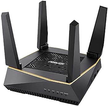 【中古】ASUS WiFi 無線 ルーター WiFi6 4804+867+400Mbpsトライバンド RT-AX92U(A) メッシュ機能付 3階建 / 4LDK PS5/Nintendo Switch/iPhone/android