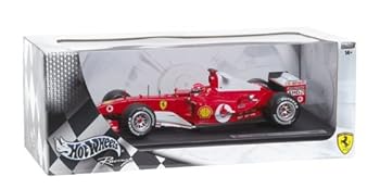 yÁz(gpEJi)Hot Wheels 1/18 Scale Diecast - B6200 Ferrari F1 Michael Schumacher F1 F2004