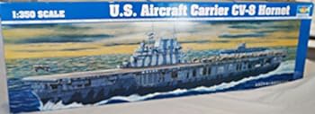 【中古】(未使用・未開封品)トランペッター 1/350 米海軍空母CV-8ホーネット プラモデル