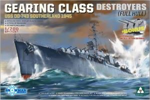 【中古】(未使用・未開封品)タコム(TAKOM) 1/700 アメリカ海軍 ギアリング級駆逐艦 USS サザーランド DD-743 1945年・1/72 MK38 38口径5インチ連装砲 プラモデル TKOSP-7057