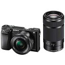 【中古】ソニー ミラーレス一眼 α6000 ダブルズームレンズキット E PZ 16-50mm F3.5-5.6 OSS E 55-210mm F4.5-6.3 OSS ブラック ILCE-6000Y B