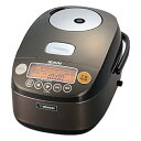 【中古】(非常に良い)象印 炊飯器 圧力IH式 鉄器コートプラチナ厚釜 5.5合 ダークブラウン NP-BE10-TD(2)