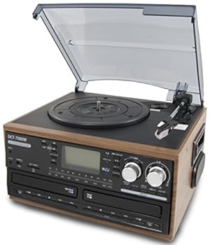 【中古】(非常に良い)DCT 木目調 ダブルCD録音機能付 マルチレコードプレーヤー DCT-7000W