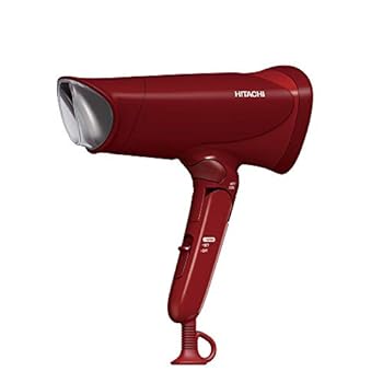 【中古】日立 ヘアドライヤー マイナスイオン 大風量1.9?/分 独立温冷切替ボタン 持ちやすいハンドル形状 HID-T600B R レッド