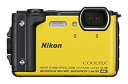 【中古】(非常に良い)Nikon デジタルカメラ COOLPIX W300 YW クールピクス イエロー 防水