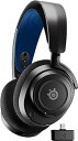 【中古】(非常に良い)SteelSeries ワイヤレス ゲーミングヘッドセット ヘッドホン 軽量 ボイスチャット可能 ゲームとスマホを同時接続 Arctis Nova 7P 無線 密閉型 Sw(2)