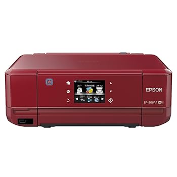 【中古】(非常に良い)EPSON インクジェット複合機 Colorio EP-806AR 無線 有線 スマートフォンプリント Wi-Fi Direct レッド