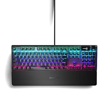 【中古】(非常に良い)SteelSeries ゲーミングキーボード 有線 ハイブリッドメカニカルスイッチ 日本語配列 有機ELディスプレイ搭載 Apex 5 64537