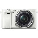 【中古】(非常に良い)SONY ミラーレス一眼 α6000 パワーズームレンズキット E PZ 16-50mm F3.5-5.6 OSS ホワイト ILCE-6...