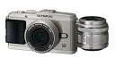 【中古】(非常に良い)OLYMPUS ミラーレス一眼 PEN E-P3 ツインレンズキット シルバー E-P3 TKIT SLV(2)