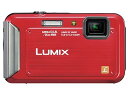 【中古】パナソニック デジタルカメラ ルミックス 防水モデル シャイニーレッド DMC-FT20-R
