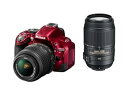 【中古】Nikon デジタル一眼レフカメラ D5200 ダブルズームキット AF-S DX NIKKOR 18-55mm f/3.5-5.6G VR/ AF-S...