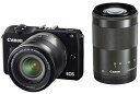 【中古】Canon ミラーレス一眼カメラ EOS M2 ダブルズームキット (ブラック) EF-M18-55mm F3.5-5.6 IS STM EF-M55-...