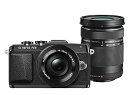 【中古】(非常に良い)OLYMPUS PEN E-PL7 EZダブルズームキット ブラック ミラーレス一眼 E-PL7 EZ DZKIT BLK
