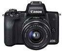 【中古】(非常に良い)Canon ミラーレス一眼カメラ EOS Kiss M 標準ズームキット ブラック EOSKISSMBK-1545ISSTMLK