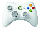 【中古】(非常に良い)Xbox 360 ワイヤレス コントローラー (ピュア ホワイト)