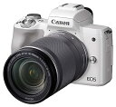 【中古】(非常に良い)Canon ミラーレス一眼カメラ EOS Kiss M 高倍率ズームキット ホワイト EOSKISSMWH-18150ISSTM